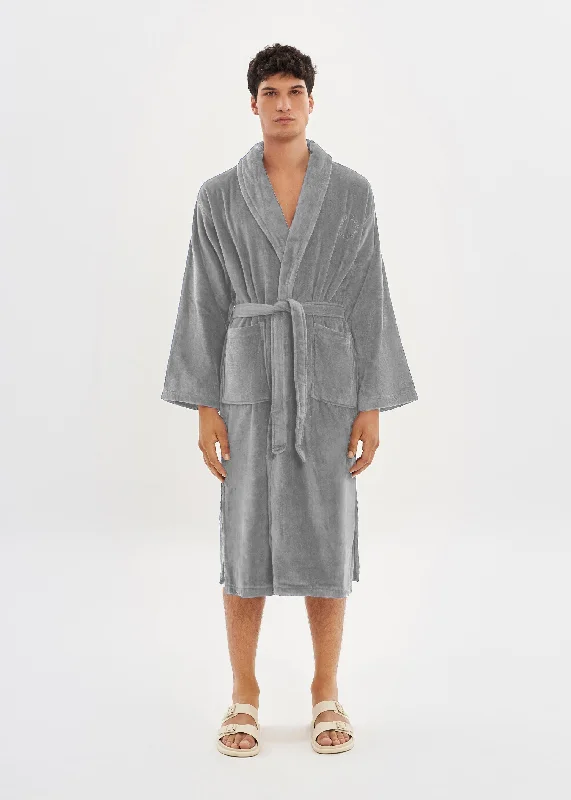 BATHROBE | VELOUR GREY