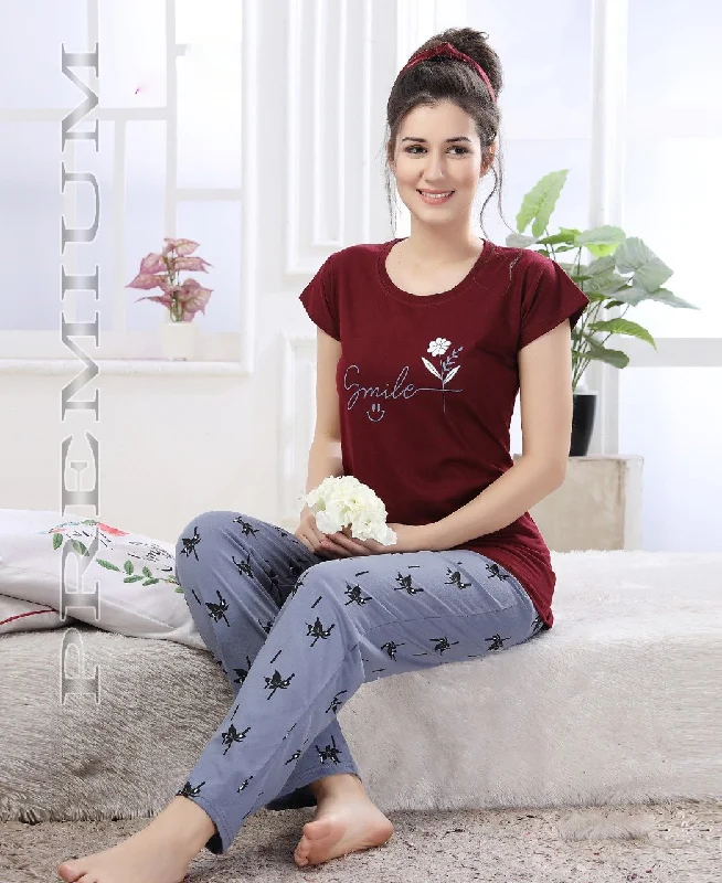 Cute top and Pajamas Night Wear Set for Girls