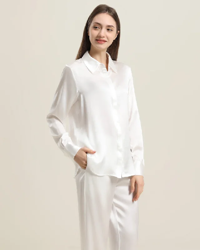 Luxury Silk Shirt Pajama Set