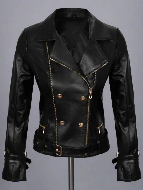 Black Biker Leather Jacket