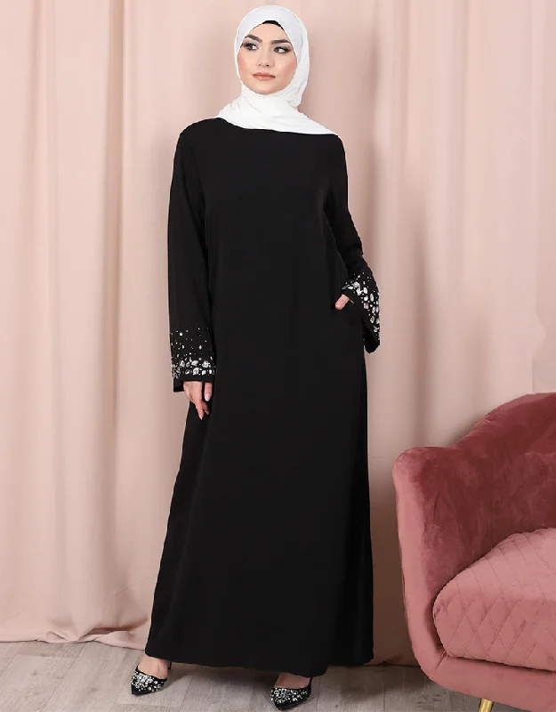 Dubai Abaya Corset Dress in Solid Colors for Women