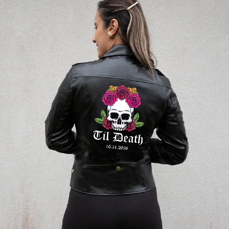 (Faux Leather) Til Death Personalized Leather Jacket