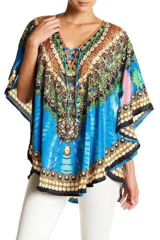 Relaxed Multi Color Short Balloon Kaftan