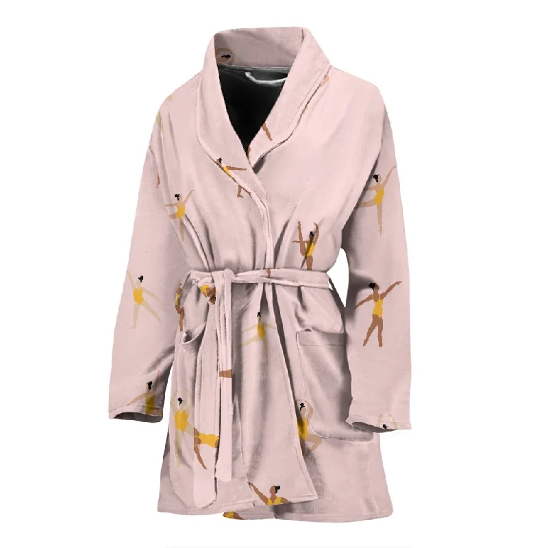 Gymnastics Pattern Print Women Long Robe