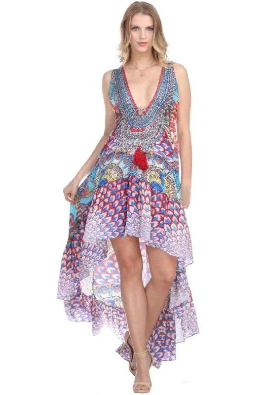 High Low Dresses Resort Beach Boho Casual Summer Evening Vestido Dress