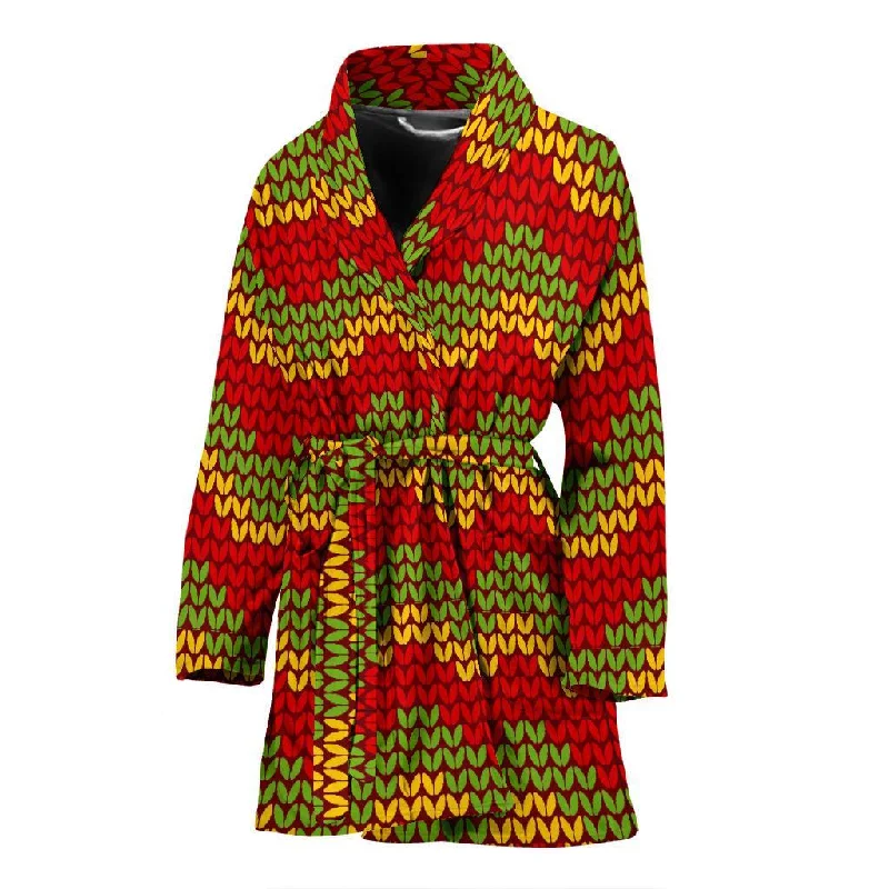 Jamaican Pattern Print Women Long Robe