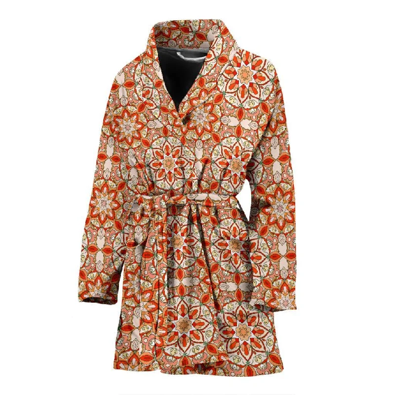 Keleidoscope Print Pattern Women Long Robe