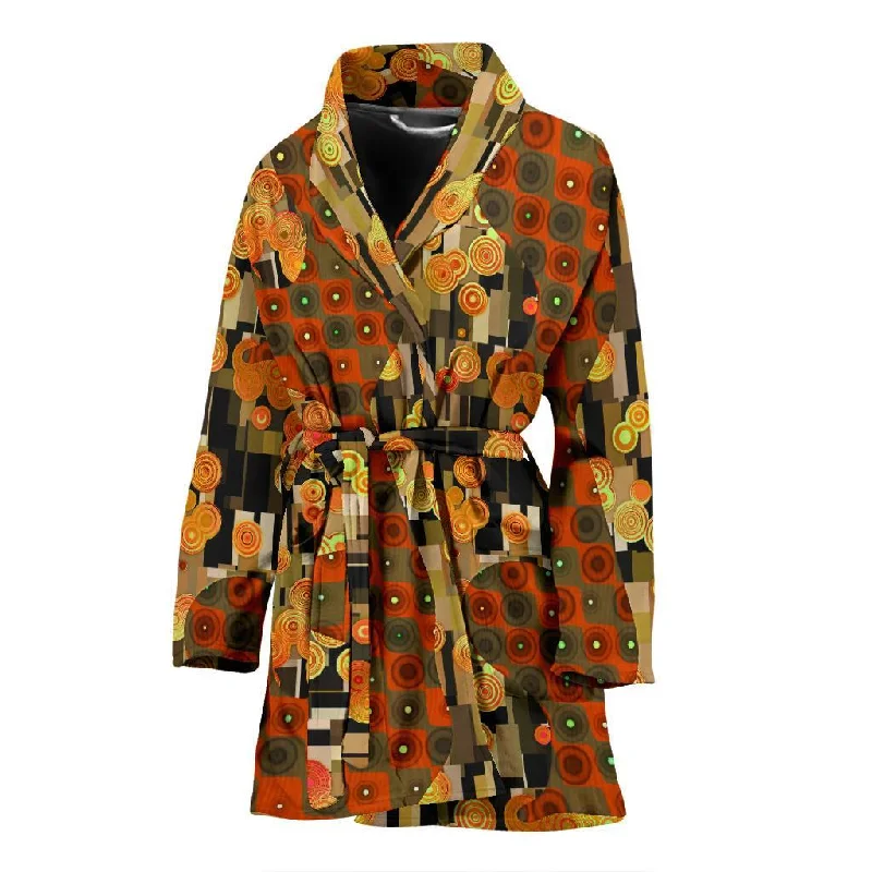 Klimt Print Pattern Women Long Robe