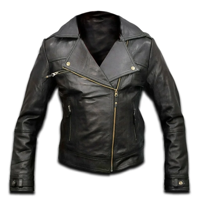 Women's Leather Jacket Black | Biker Leather Jacket