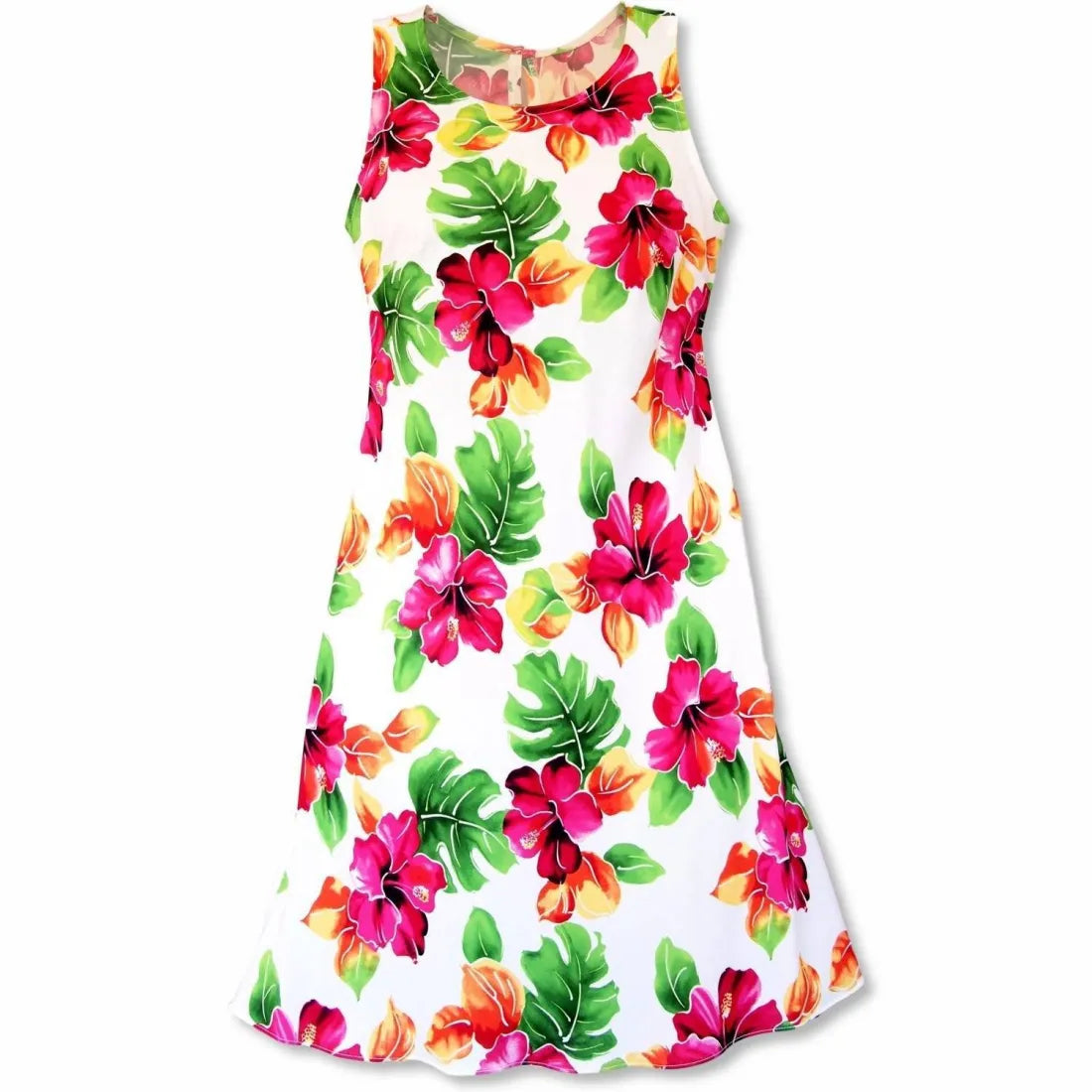 Hoopla White Rhythm Hawaiian Dress