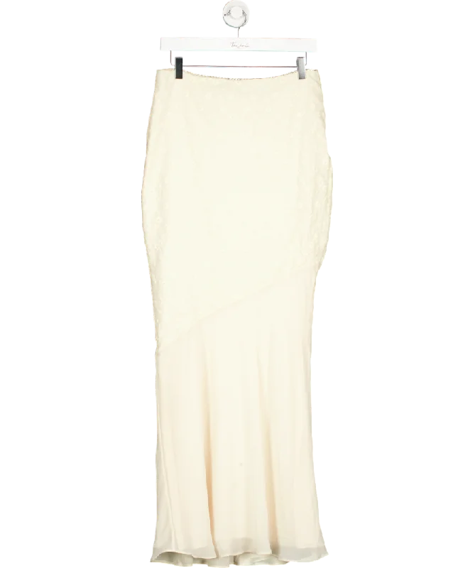 House of CB Cream Lana Skirt UK M