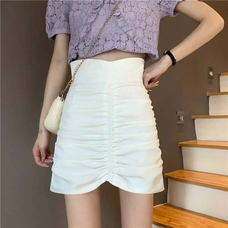 Women's Korean High-waisted A-line Skirt