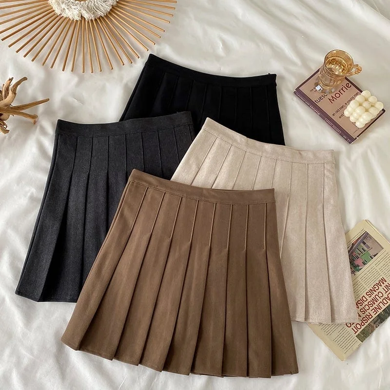 Women's Korean Style Winter Pleated Skirt