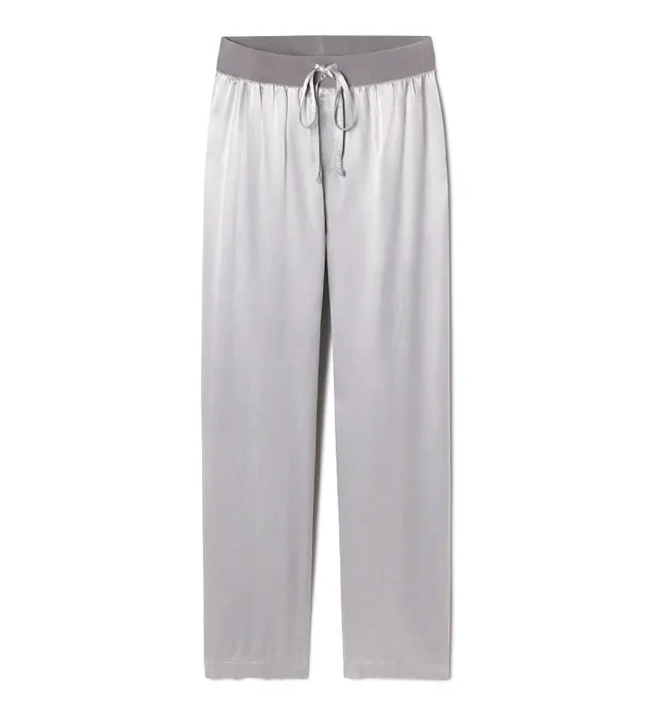 Jolie Satin Pants In Silver