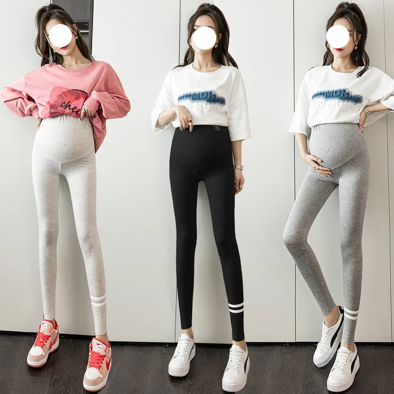 NiDELL Maternity Clothes . New Spring Maternity Pants Versatile Thin Modal Adjustable Cropped Leggings