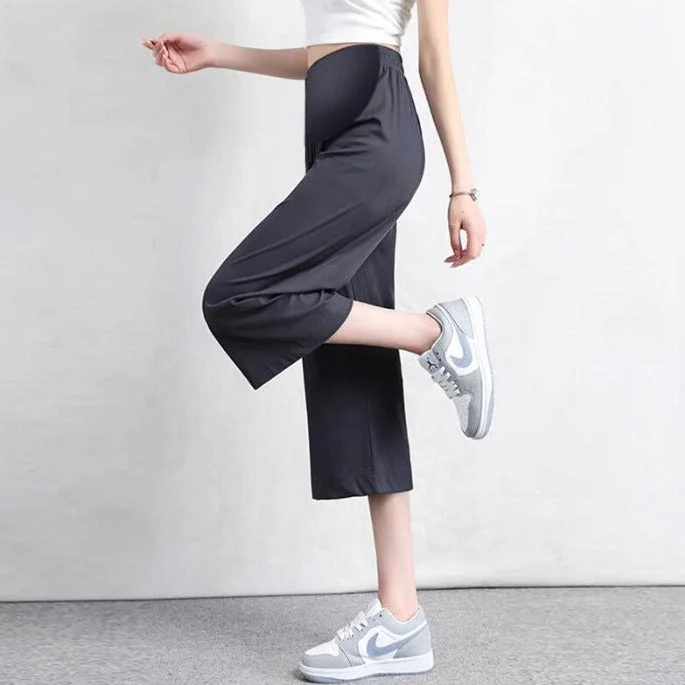 Dark Gray [Ice Silk Cropped Pants]]