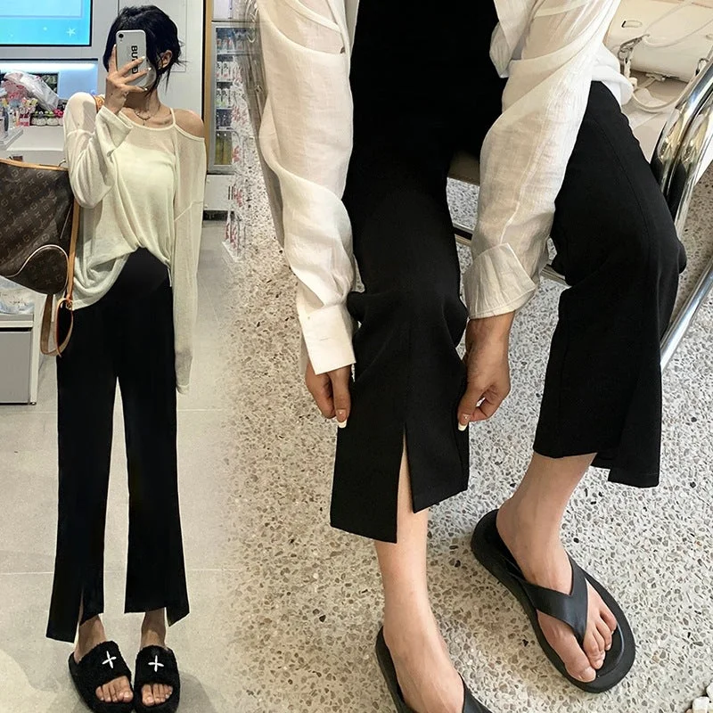 NiDELL: Women’s Vintage Suit Pants Trousers Belly Support For Autumn