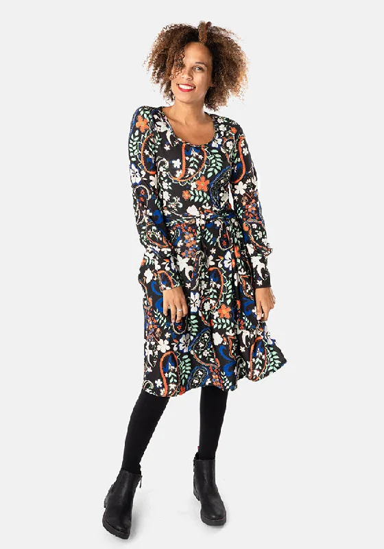 Addis Winter Paisley Print Dress