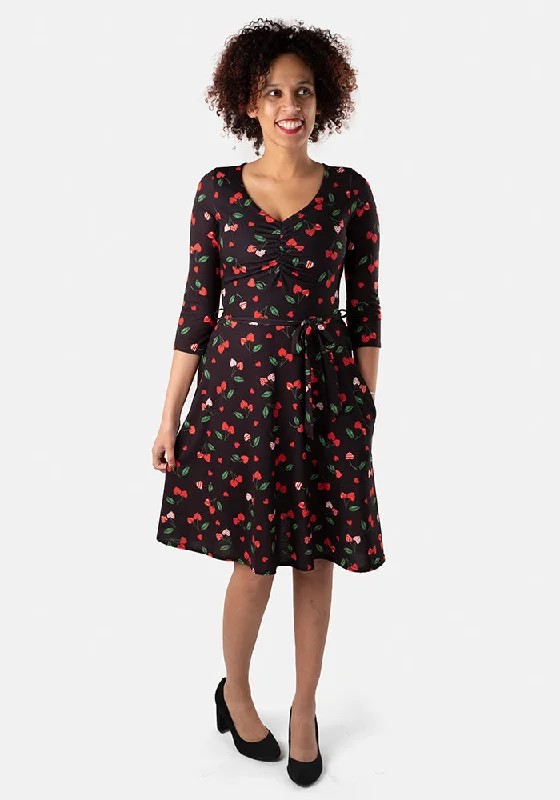 Anastasia Cherry Heart Print Dress