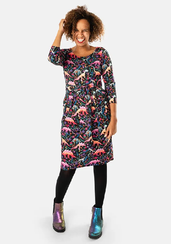 Barnabas Spooky Dinosaur Print Dress