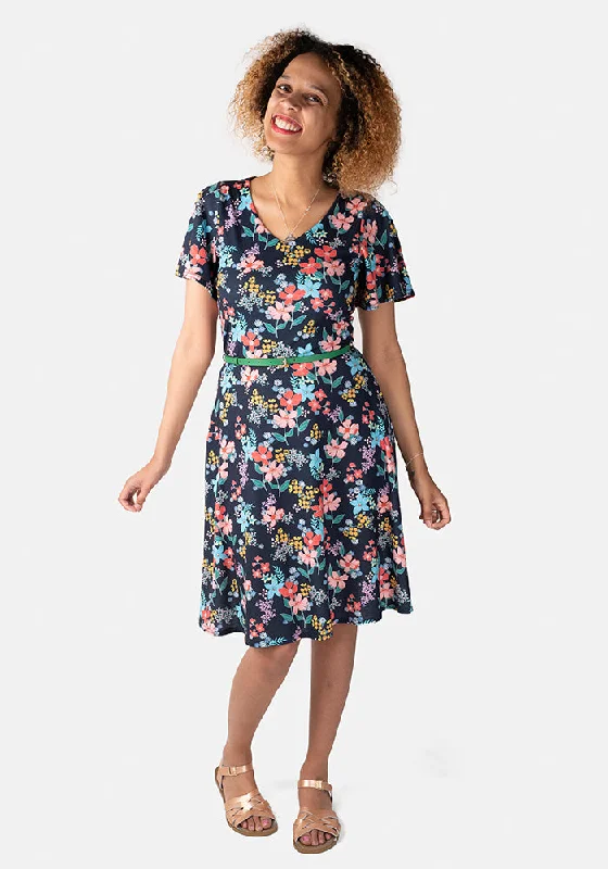 Hyacinth Bright Floral Print Dress