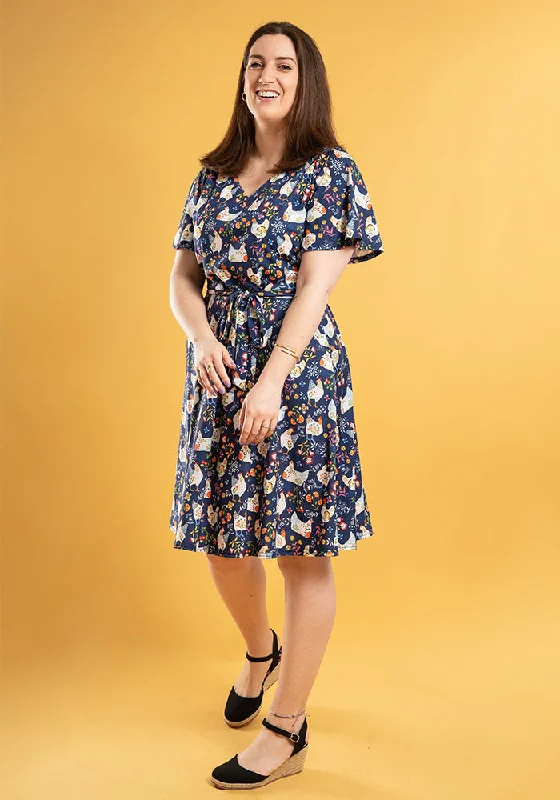 Mabel Pretty Hens Print Dress