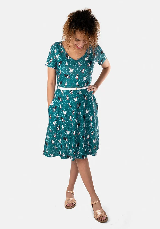 Prudence Puffin & Seagull Print Dress