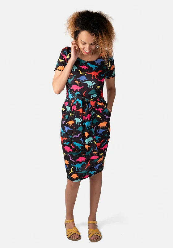 Raff Dinosaur Print Dress