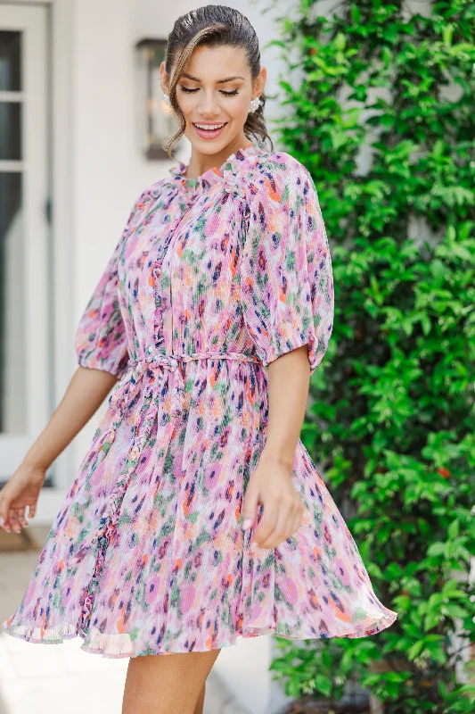 Silver Linings Pink Floral Dress