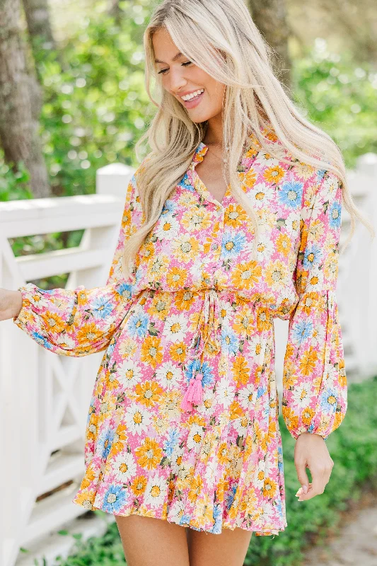 The Sweetest Dream Pink Floral Dress