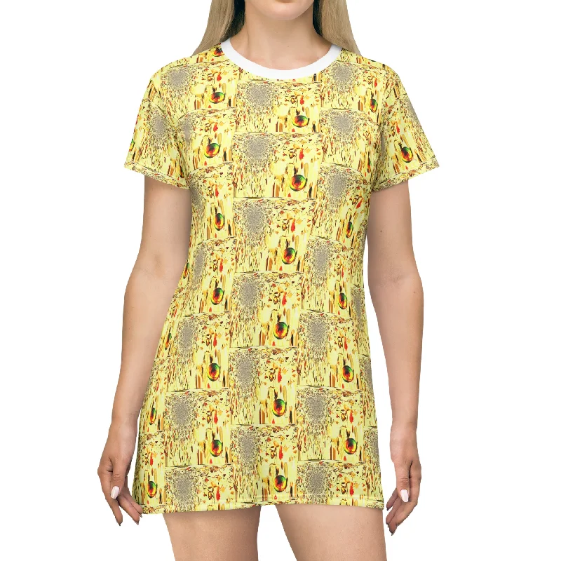 All Over Print T-Shirt Dress Cascade