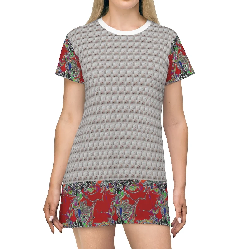 All Over Print T-Shirt Dress luminous