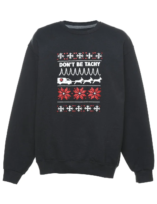 Black Christmas Sweatshirt - L