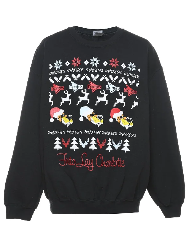 Black Christmas Sweatshirt - L