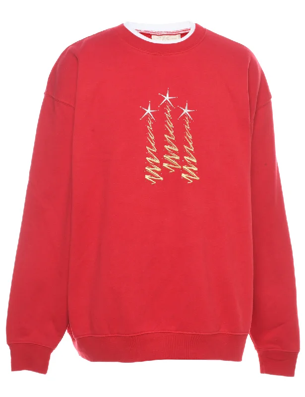 Christmas Tree Design Sweatshirt - XL