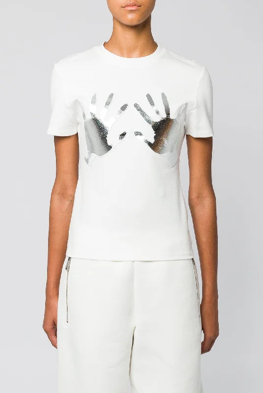 Area Handprint T-Shirt in White