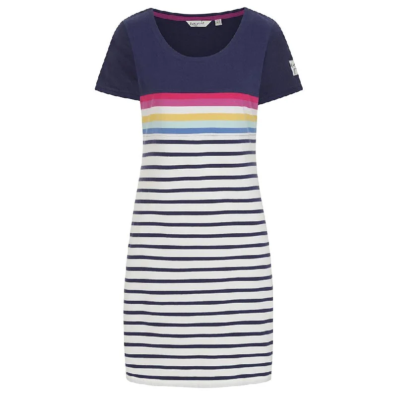 LJ115 - Striped T-Shirt Dress - Prism