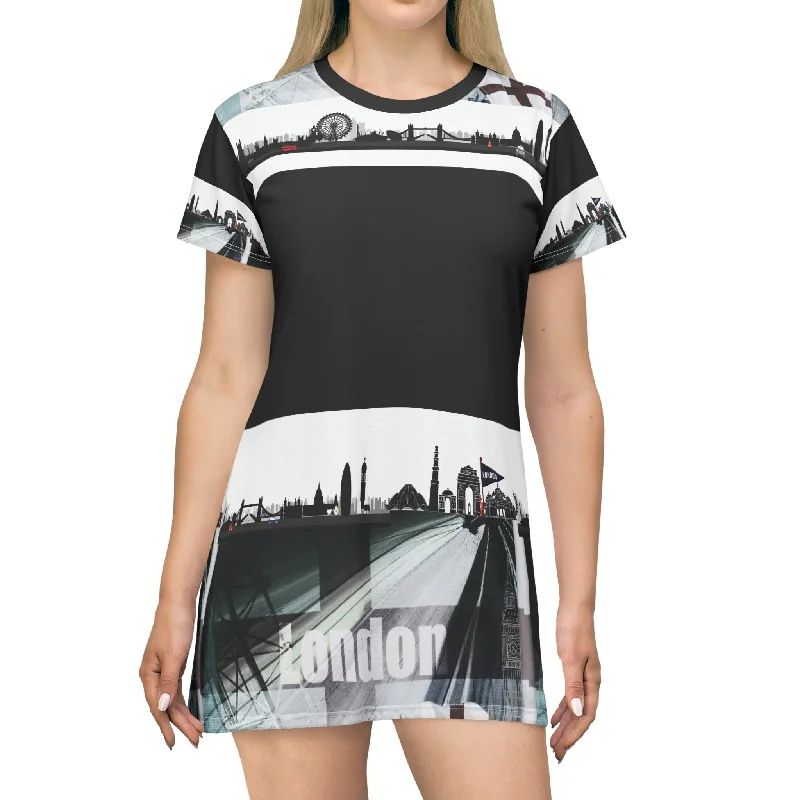 LONDON MONO T-Shirt Dress (AOP)