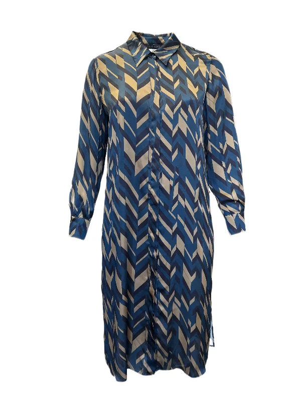 Marina Rinaldi Women's Blue Downtown Shirt Dress NWT