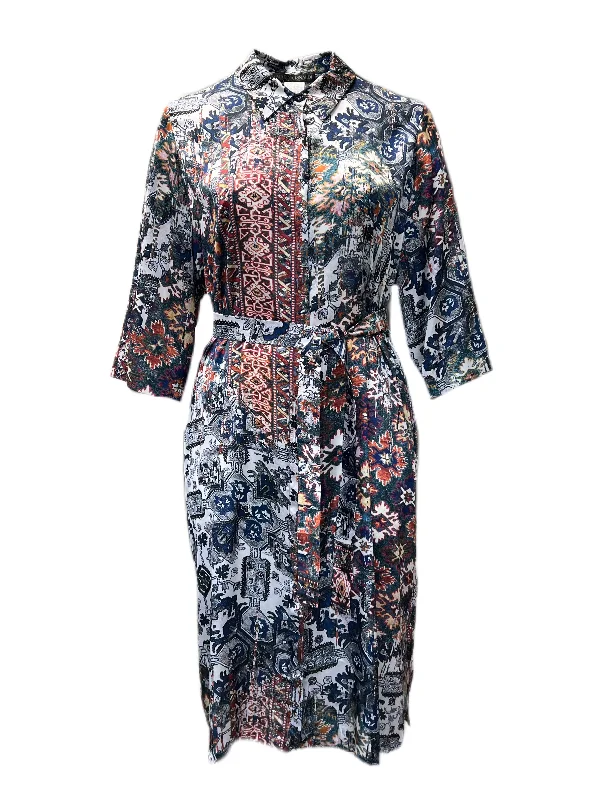 Marina Rinaldi Women's Multicoloured Davanti Shirt Dress Size 20W/29 NWT