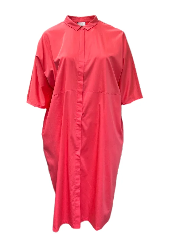 Marina Rinaldi Women's Pink Dorothy Cotton Shirt Dress NWT