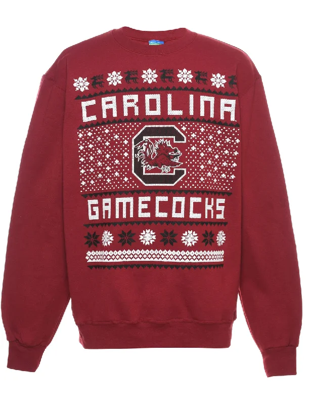 Maroon Christmas Sweatshirt - M