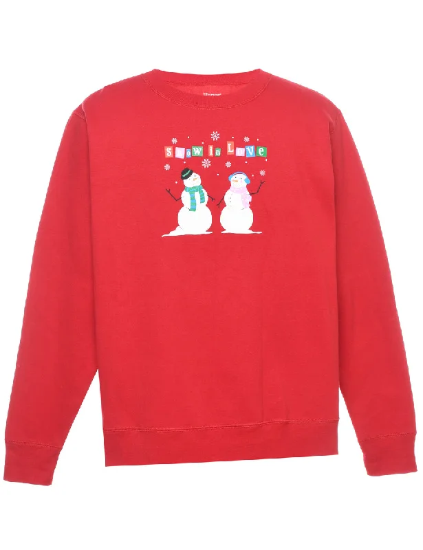 Snowman Christmas Sweatshirt - XL