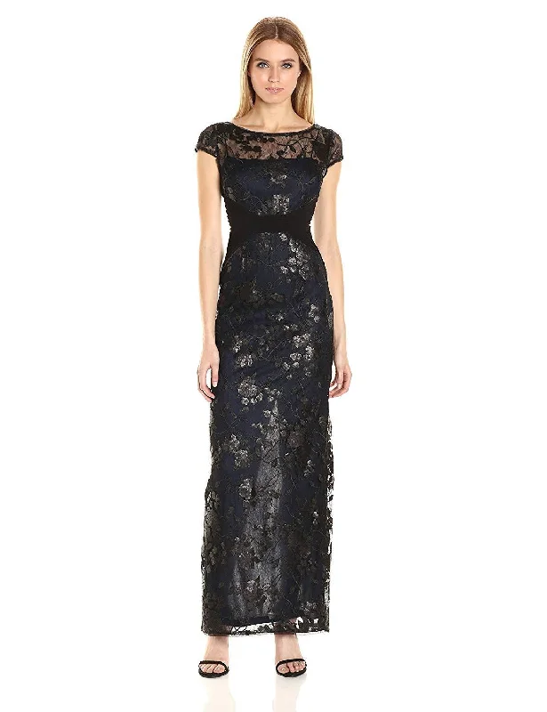 Adrianna Papell - AP1E200799SC Sequined Illusion Bateau Sheath Gown