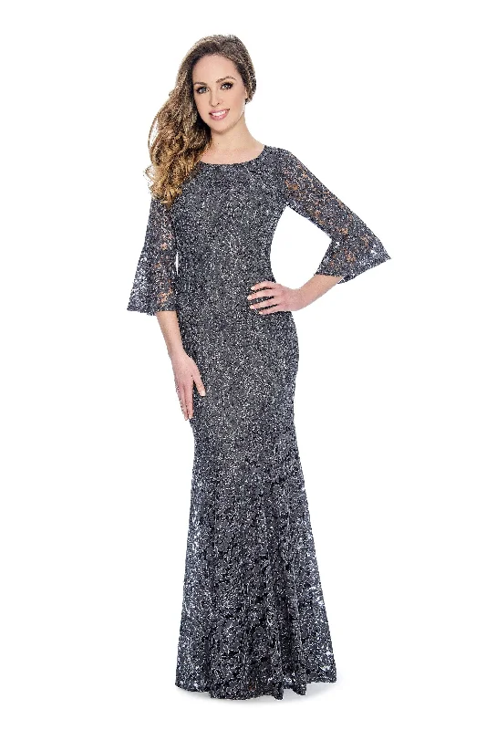 Decode 1.8 - Bell Sleeve Cutout Back Lace Trumpet Dress 184672SC