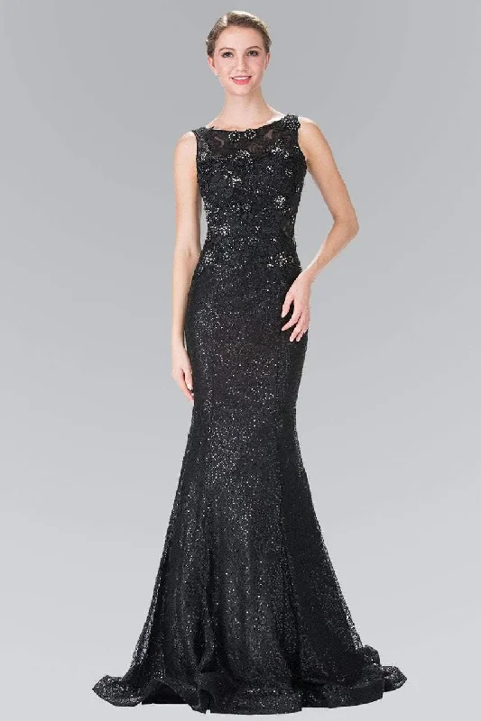 Elizabeth K GL2345 - Lace Bateau Evening Dress