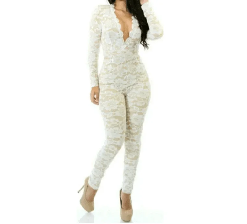 Lace Jumpsuit Catsuit