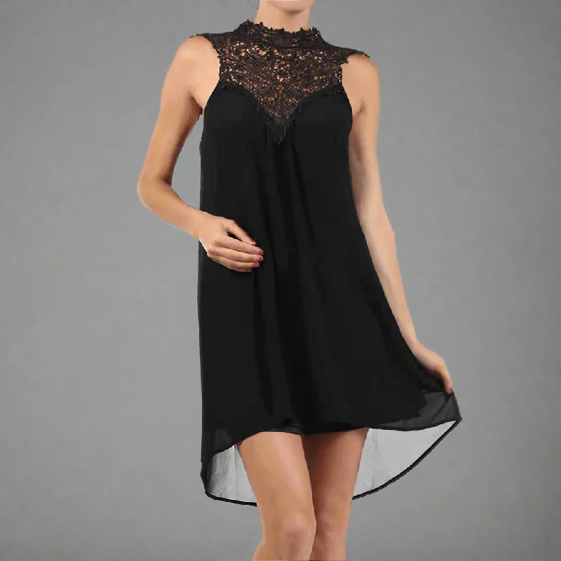 Lace Top Loose Flow Dress